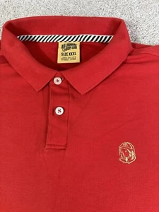 Billionaire Boys Club Men’s 3XL Red Polo Shirt Gold Helmet Logo - Picture 1 of 7