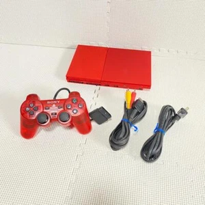 Sony PlayStation 2 PS2 Cinnabar Red SCPH-90000 CR Console System Tested - Picture 1 of 15