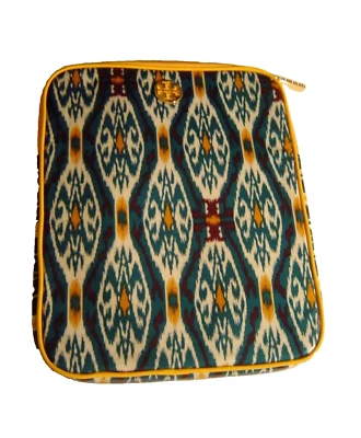 Tory Burch 10 Inch TABLET Case iPad Case Vinyl Teal Green Geometric Design New - Image 1 of 4