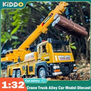 Crane Truck Toy Metal Cab Construction Trucks with Lights and Sound Construction - Picture 1 of 7