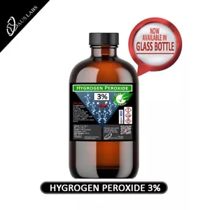 PREMIUM Hydrogen Peroxide H202 | FOOD GRADE 3% AMBER GLASS BOTTLE - Picture 1 of 4
