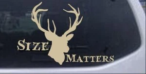 Size Matters Big Buck Decal Car Truck Window Decal Sticker Desert Sand 6X3.9 - Imagen 1 de 1