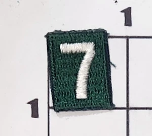 Green Number # 7 Girl Scouts USA Troop Identification Sew On Uniform - Picture 1 of 1