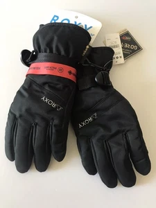 DAMEN ROXY SCHWARZ GORE TEX FIZZ SNOWBOARD/SKI ISOLIERTE HANDSCHUHE GRÖSSE MEDIUM NEU MIT ETIKETT - Bild 1 von 13