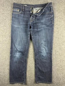 BOSS Orange Jeans Mens 36x32 Blue Orange25 Pure Regular Fit Straight Denim - Picture 1 of 9