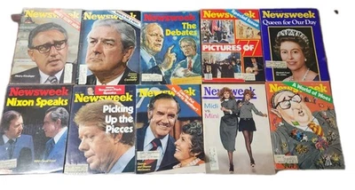 LOT OF 10 ISSUES NEWSWEEK MAGAZINE 1970S KISSINGER QUEEN ELIZABETH II CARTER - Image 1 of 4