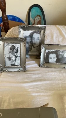 Royal Limited 3 Piece Mat Silver Photo Frame Set - Image 1 of 4