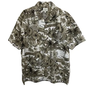 Trader Bay Hawaiian Shirt Mens Large Nau Ko’u Aloha Palm Trees - Soft Fabric - Picture 1 of 9
