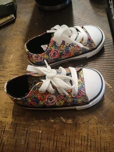 Converse CTAS OX Kleinkind Schuhe Größe 5 rosa Schaumstoff hell mohnblumenfarben geblümt 771303F... - Bild 1 von 5