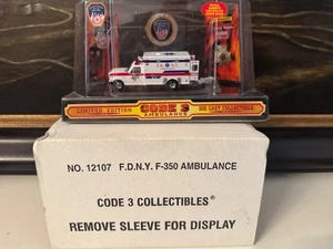 Code 3 #12107 Ford F-350 Ambulance FDNY Merger Transitional Colors 1:64 - Picture 1 of 3