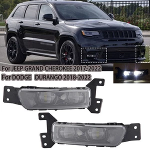 Pair Front Bumper LED DRL Fog Lights Lamps For Dodge Durango SRT 2018-2021 2022 - Picture 1 of 13