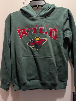 Sudadera con Capucha Minnesota Wild NHL Juvenil Verde Mediana Nueva con Etiquetas Foto 1 de 4