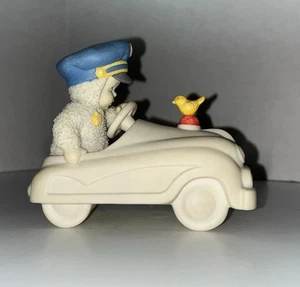 VTG Department 56 Lets Pretend SNOWBABIES On The Beat Police Car Hat Porcelain - Picture 1 of 7