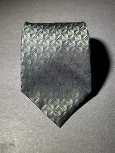 DKNY Mens Olive Green Silk Necktie Pre-owned - Picture 1 of 7