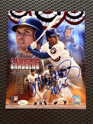 Ryne Sandberg Signed Autograph 8x10 Photo Chicago Cubs HOF 05 JSA - Image 1 of 3