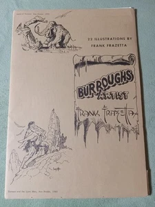 22 ILLUSTRATIONS FRANK FRAZETTA BURROUGHS ARTIST PORTFOLIO 1973 C.E. CAZEDESSUS - Picture 1 of 16