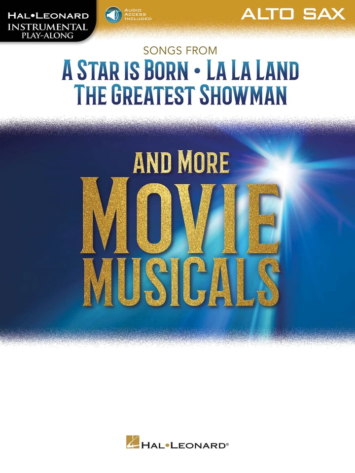 Movie Musicals for Alto Sax Solo Instrumental Play-Along Sheet Music Book Audio - Image 1 of 1