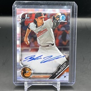 Blaine Knight 🟠⚫ 2019 Bowman Chrome RC Rookie Card AUTO Autograph - ORIOLES BK