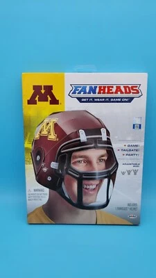 CASCO MINNESOTA GOPHERS FANHEADS Cabeza de ventilador ajustable Puerta trasera Fiesta GOPHER NUEVO Foto 1 de 4