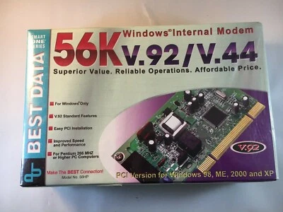 Best Data Windows Only V.92 Internal Modem 56K Model# 56HP New 9366/9364 - Image 1 of 4
