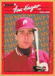 Jugador Más Valioso de Hayes Philadelphia Phllies #BC25 - DONRUSS CASI NUEVO-COMO NUEVO 1990 - Imagen 1 de 2