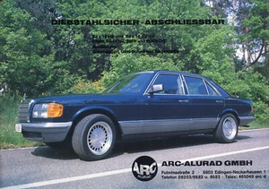 Mercedes-Benz W126 S-Class ARC-ALURAD alloy wheels sales brochure / leaflet - Picture 1 of 1