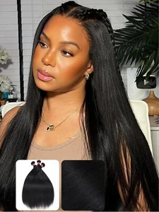 UNICE CAMBOYANO YAKI RECTO 3 PAQUETES EXTENSIONES DE CABELLO HUMANO TEJIDOS DE CABELLO VIRGEN - Imagen 1 de 15