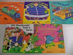 Lotto: 5 Classico Libri Con Fori Bambini: 10 Little Monkeys,C'È Was An Old - Picture 1 of 3