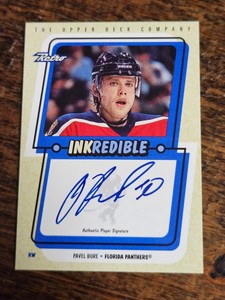 1999-00 UPPER DECK RETRO INKREDIBLE #PaB PAVEL BURE FLORIDA PANTHERS