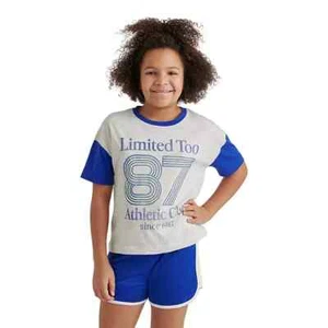 Limited Too Girls Active Dolphin Short Set Size S 7/8 Blue - Picture 1 of 7