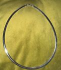 Sterling Silver 925 Omega Necklace 5mm 16 Inches Lobster Claw 19.4 Grams EUC