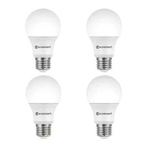 EcoSmart LED Light Bulb 60-Watt Equivalent Dimmable Daylight 5000K (4-Pack) - Picture 1 of 4