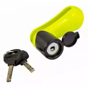 Mammoth Motor Bike Motorcycle Security 10mm Disc Lock - Black Yellow/Fluo - Picture 1 of 2