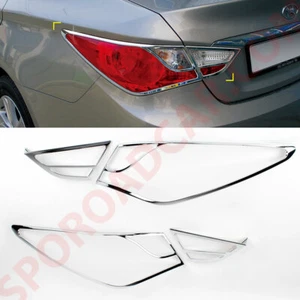 Chrome Rear Tail Light Lamp Cover Molding for 2010-2014 Hyundai YF Sonata K-578 - Bild 1 von 3