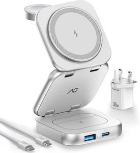 AC Island 5 in 1 Wireless Charging Station, Foldable Charger Stand for MagSafe - Zdjęcie 1 z 9