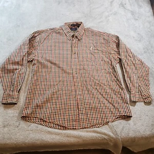 GANT Men's Shirt XL Chelsea Twill Plaid Long Sleeve Button Front Duck Logo VTG - Picture 1 of 7