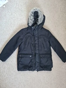 NEXT Boys warm Navy Jacket 9 years 134cm with Hood - Picture 1 of 10
