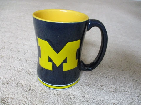 University Of Michigan Wolverines Dark Blue Coffee Cup - Boelter Mug * Cover