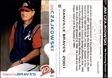 Jim Czajkowski 2001 Grandstand Danville Braves #NNO Card *AutographDen*