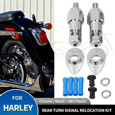 Kit de montaje de reubicación de luz de señal de giro trasera para Harley Softail Springer FXSTS Foto 1 de 4