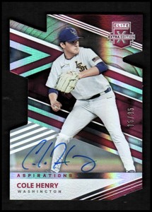 2020 Elite Extra Edition Signatures Aspirations Die Cut #55 Cole Henry Auto 5/35