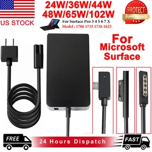 Charger For Microsoft Surface Pro 1 2 3 4 5 6 7 8/Book/ RT/Go Laptop AC Adapter - Picture 1 of 16