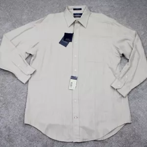 Daniel Cremieux Denis Dress Shirt NWT Mens 16 1/2, 35 Beige Cotton L/S Button Up - Picture 1 of 11
