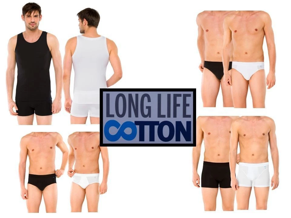 Schiesser Uomo Long Life Cotone Canottiera Slip Rio Slip Sport Shorts 4-14 Nuovo - Immagine 1 di 4