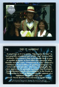 Did It Happen? #78 Doctor Who Series 4 1996 Cornerstone Trading Card