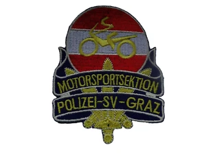 Polizei-Aufnäher   Österreich   Motorsportsektion Polizei SV Graz  7x9cm - Picture 1 of 1