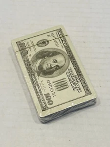 Sealed Faux $100 Dollar Bills Deck Of Playing Cards NEW - Picture 1 of 7