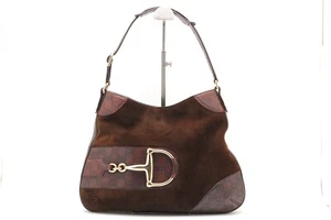 GUCCI Horse bit GUCCIssima Leather Shoulder Hand Bag Purse Authentic 1015 - Picture 1 of 24