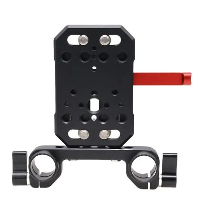 Placa de batería de montaje en V 15 mm montaje de abrazadera de varilla de riel para Sony Canon Panasonic Nikon Foto 1 de 3