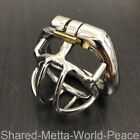 Stainless Steel Male Chastity Device Super Small Cage Men Metal Lock Belt US141